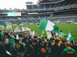 Awayday Legends inside Qwest just one year before Seattle's jump to MLS.